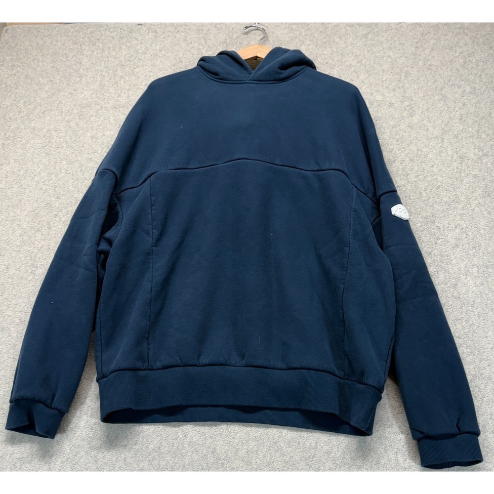 Westbeach Mens Pullover Hoodie Navy Blue Relaxed Fit Long Sleeve Winter Warm XL